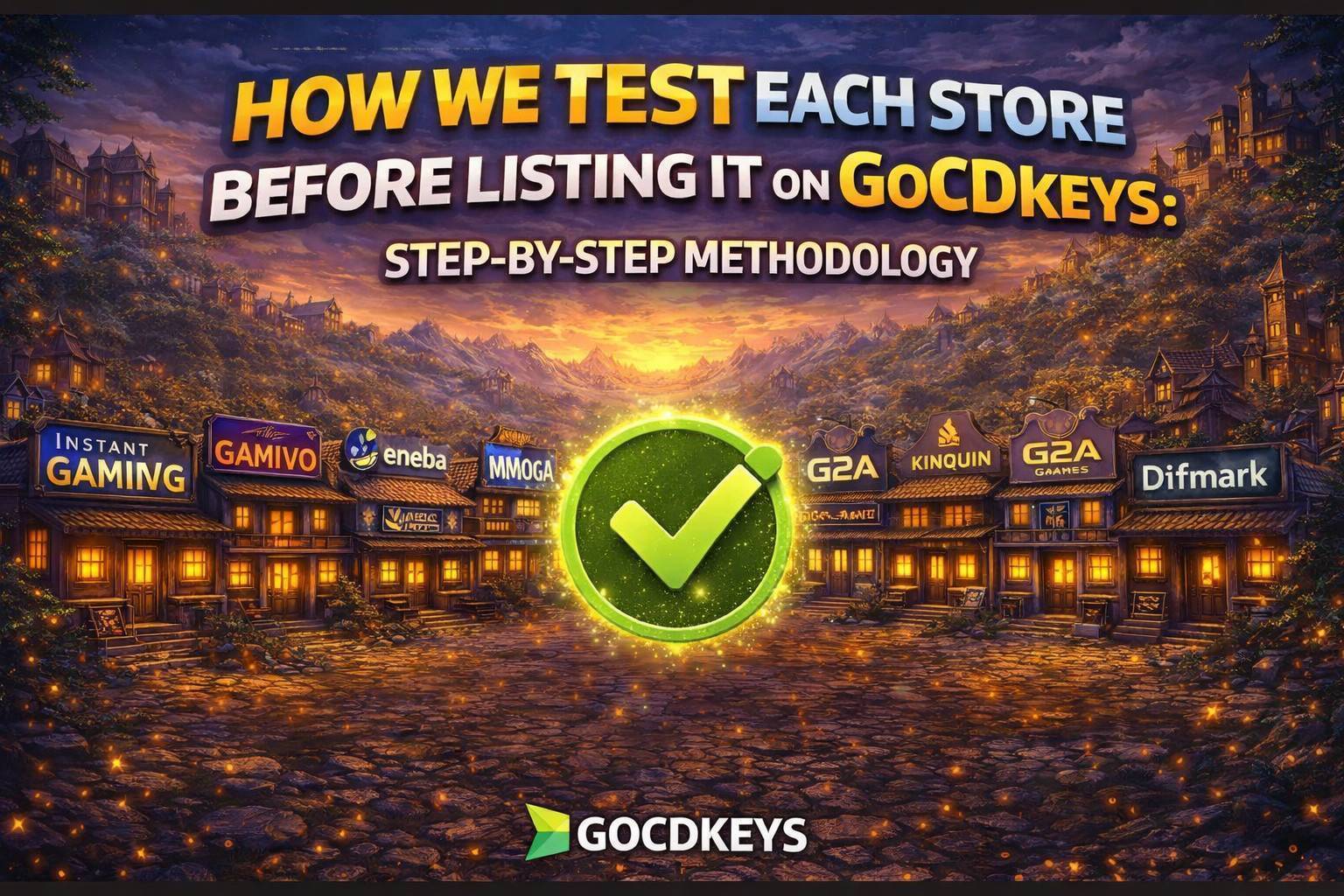 Como testamos cada loja antes de listá‑la na Gocdkeys: metodologia passo a passo